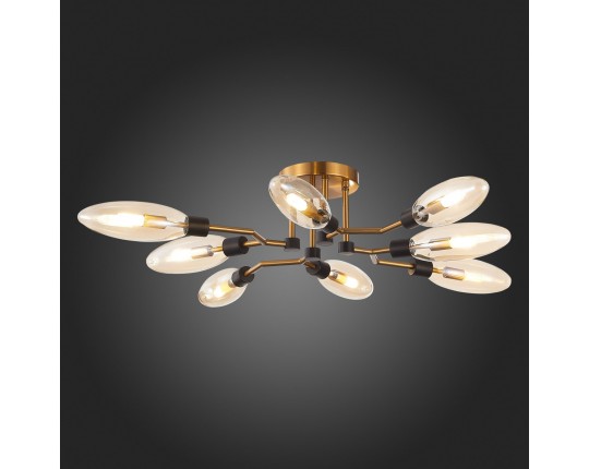 SL1174.302.08 Люстра потолочная ST-Luce Латунь/Коньячный G9 8*5W