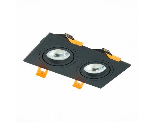 ST251.408.02 Св-к встр. Черный GU10 2*50W  IP20 L170xW92xH27 220V Без ламп