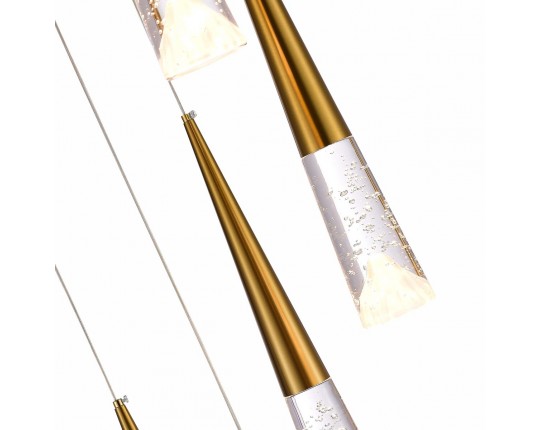 SL6111.203.07 Люстра подвесная ST-Luce Золотистый/Прозрачный LED 7*3W 3000K