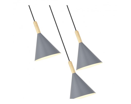 SLE1255-433-03 Светильник подвесной Черный/Серый E27 3*40W