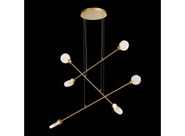 SL6104.203.06 Светильник подвесной ST-Luce Золотистый/Прозрачный,С пузырьками воздуха LED 6*3W 3000K