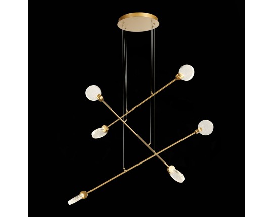 SL6104.203.06 Светильник подвесной ST-Luce Золотистый/Прозрачный,С пузырьками воздуха LED 6*3W 3000K