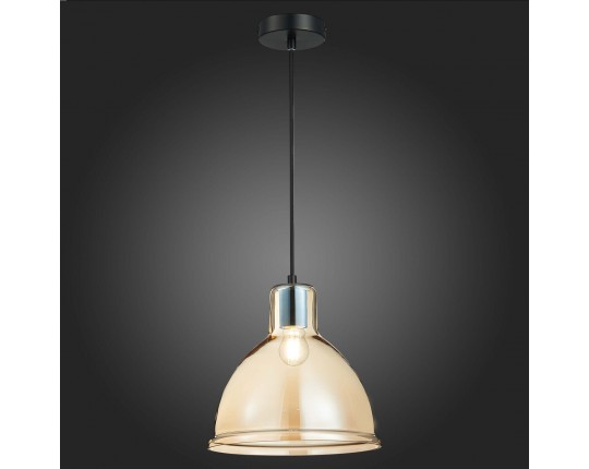 SLE114723-01 Подвес Черный/Янтарный E27 1*60W