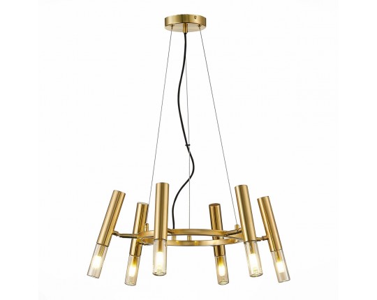 SL1236.203.06 Люстра подвесная ST-Luce Золотистый/Коньячный, Золотистый G9 LED 6*5W