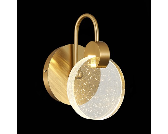 SL6104.201.01 Бра ST-Luce Золотистый/Прозрачный,С пузырьками воздуха LED 1*3W 3000K