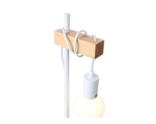 SL1142.504.01 Прикроватная лампа Белый, Светлое дерево E27 1*60W