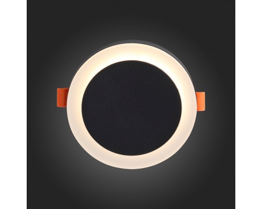 ST104.402.06 Светильник встраиваемый Черный LED 1*6W 3000K 468Lm Ra>80 120° IP20 D110xH20 170-240V