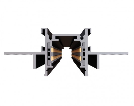 ST1004.429.12 Шинопровод магнитный встраиваемый под ГКЛ 12мм ST-Luce Черный L2000мм(заглушки в комп)