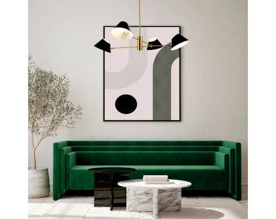 SLE1253-353-04 Светильник подвесной Латунь/Белый E14 4*60W