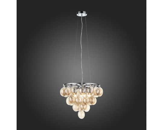 SL432.203.05 Светильник подвесной ST-Luce Хром/Коньячный E27 5*60W