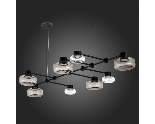 SL6005.403.08 Светильник подвесной ST-Luce Черный/Дымчатый, Прозрачный LED 8*3W 3000K