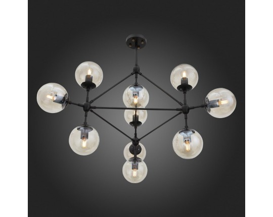 SL549.403.10 Люстра подвесная ST-Luce Черный/Янтарный E27 10*40W