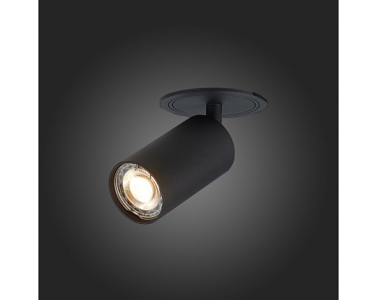 ST303.408.01 Св-к встр. Черный GU10 1*50W  L100xW54xH170 220V Без ламп