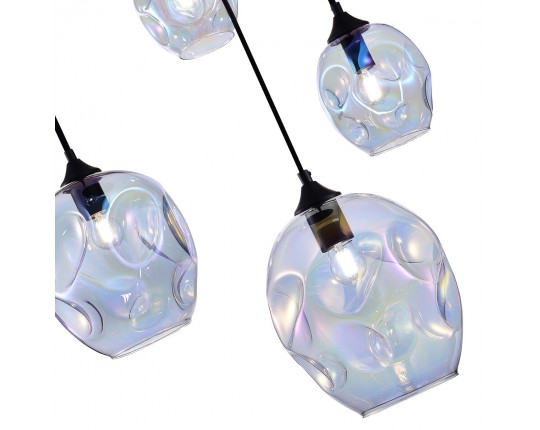 SL1188.403.05 Люстра подвесная ST-Luce Черный/Радужный E14/E27 3+2*40W