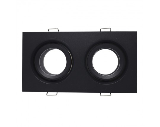 ST255.428.02 Св-к встр. Черный GU10 2*50W  IP65 L180xW90xH40 220V Без ламп