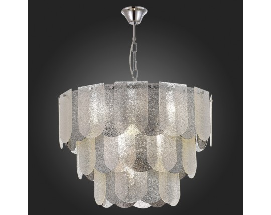 SLE1125-103-12 Светильник подвесной Хром/Прозрачно-Дымчатый E14 12*40W