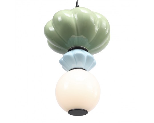 SL6134.403.01 Светильник подвесной ST-Luce черный/зелёный, синий, опаловый LED 1*8W 3000K