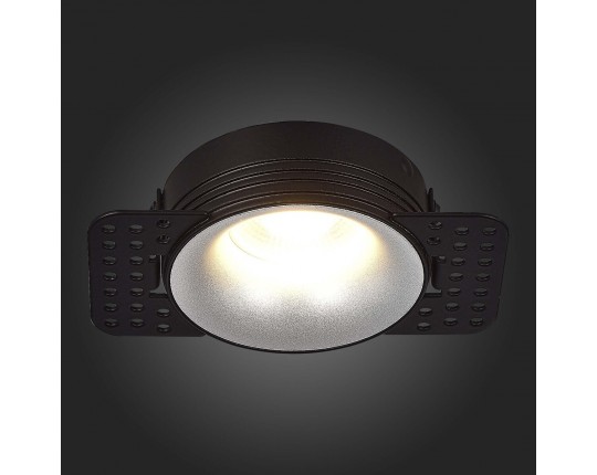 ST218.418.01 Св-к встр. Черный GU10 1*50W  IP20 D78xH30 165-265V Без ламп