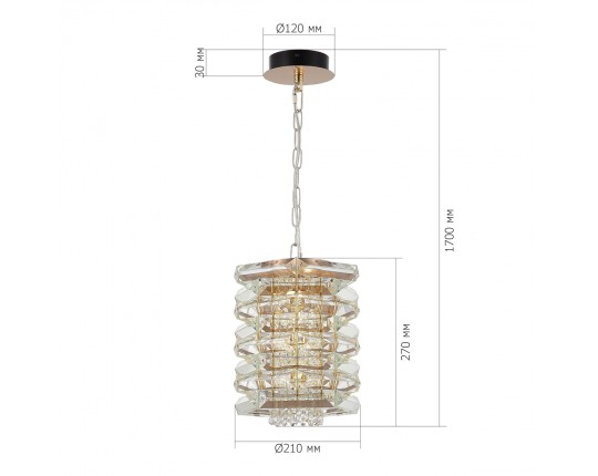 SL6137.203.04 Светильник подвесной ST-Luce медь/прозрачный E14 4*40W