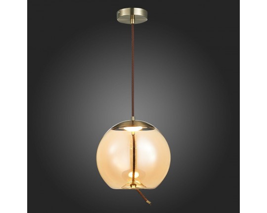 SL6108.313.01 Люстра подвесная ST-Luce Бронза/Янтарный LED 1*10W 3000K