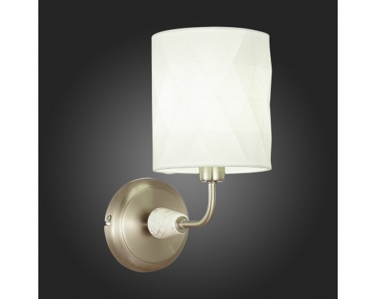 SLE107801-01 Светильник настенный Никель/Белый E14 1*40W