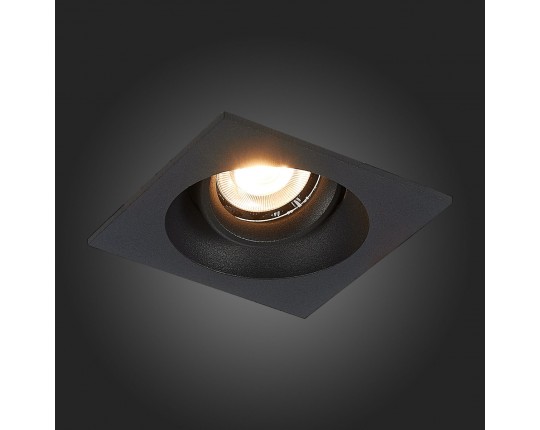 ST208.418.01 Св-к встр. Черный GU10 1*50W  L94xW94xH40 220V Без ламп