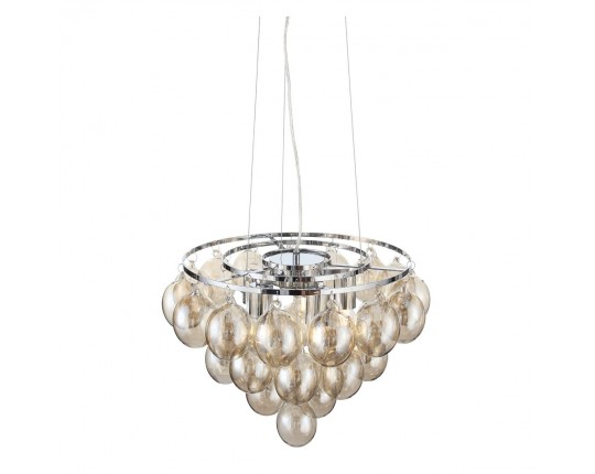 SL432.203.05 Светильник подвесной ST-Luce Хром/Коньячный E27 5*60W