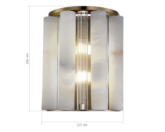 SL1516.301.02 Светильник настенный ST-Luce Бронза, Прозрачный/Белый алебастр G9 2*5W