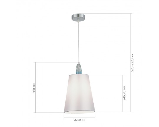 SL1759.103.01 Подвес ST-Luce Хром, Голубой/Белый E27 1*40W