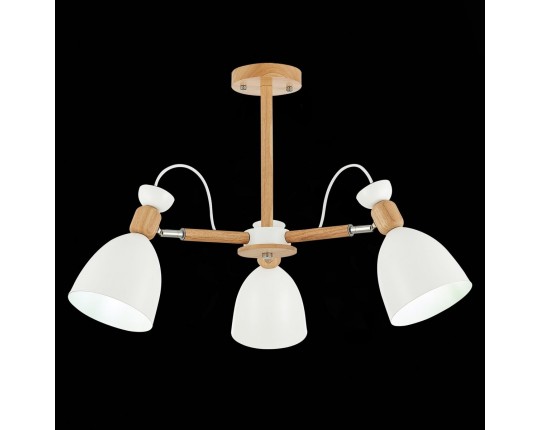 SLE103802-03 Светильник потолочный Светлое дерево, Белый/Белый E27 3*60W