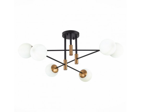 SL1203.402.06 Люстра потолочная ST-Luce Бронза,Черный/Белый E27 6*40W