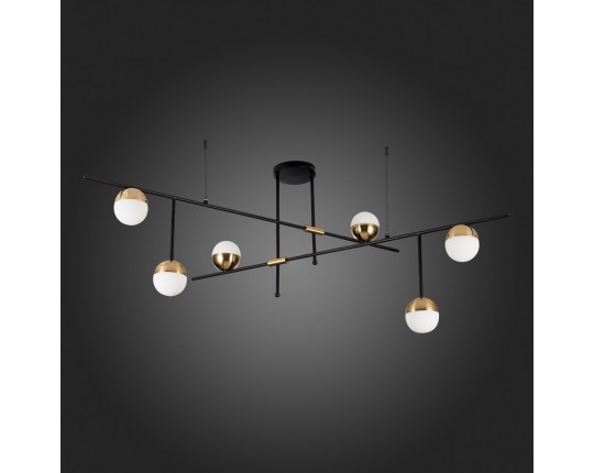 SL1507.422.06 Люстра потолочная ST-Luce Черный/Белый, Золотистый G9 6*5W 4000K