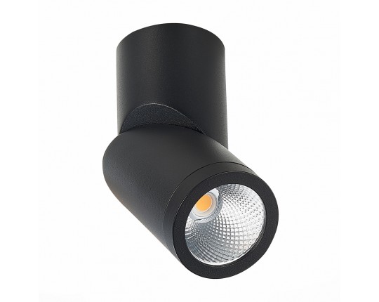 ST650.432.10 Светильник потолочный Черный LED 1*10W 3000K 800Lm Ra>90 38° IP44 D62xH151 165-265V