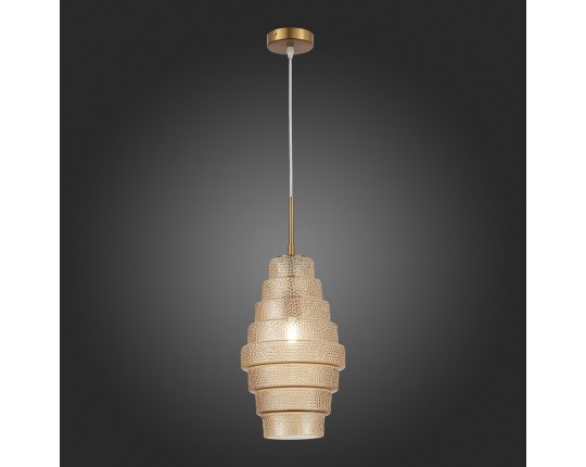 SL1001.203.01 Подвес ST-Luce Латунь/Коньячный E27 1*40W