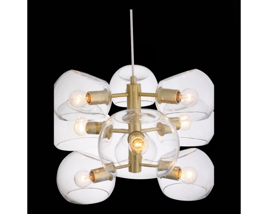 SL434.203.09 Люстра подвесная ST-Luce Латунь/Прозрачный E14 9*40W