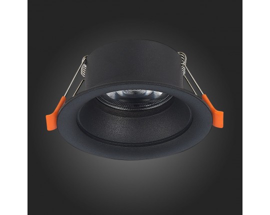 ST200.408.01 Св-к встр. Черный GU10 1*50W  D89xH40 220V Без ламп