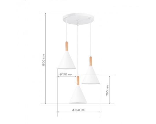 SLE1255-513-03 Светильник подвесной Белый/Белый E27 3*40W