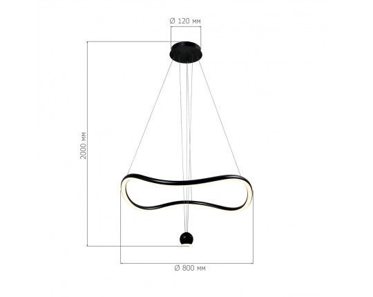 SL6209.403.40 Светильник подвесной ST-Luce Черный/Черный, Белый LED 1*40W 3000K