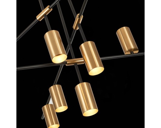 SL1206.402.12 Светильник потолочный ST-Luce Черный/Латунь GU10 12*7W