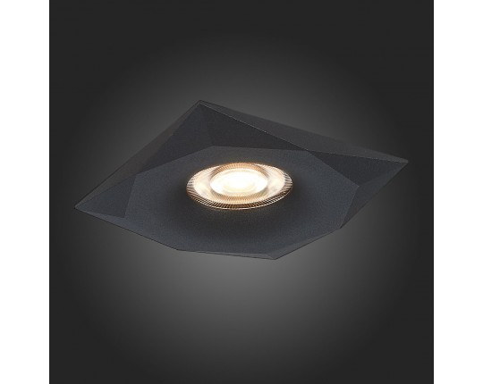 ST203.408.01 Св-к встр. Черный GU10 1*50W  L95xW95xH25 220V Без ламп