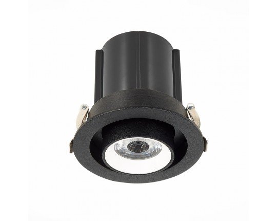 ST702.438.12 Св-к встр. Черный LED 1*12W 3000K 900Lm Ra80 24° IP20 D90xH92 180-240V