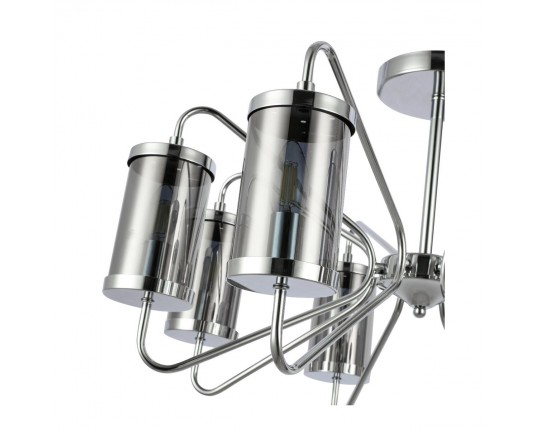 SLE102302-08 Светильник потолочный Хром/Дымчатый E14 8*40W