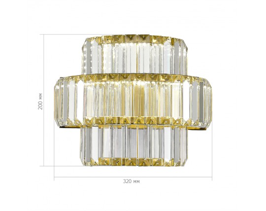 SL1622.311.01 Светильник настенный ST-Luce Латунь/Прозрачный LED 1*21W 4000K