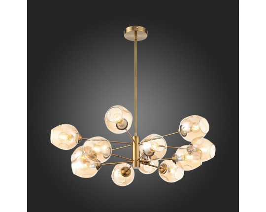 SL1500.203.12 Светильник подвесной ST-Luce Золотистый/Янтарный E14 12*40W