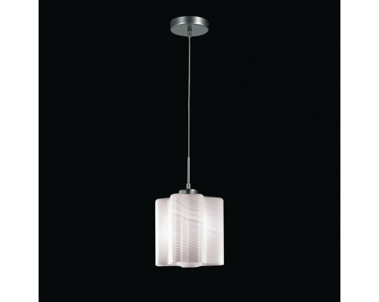 SL117.503.01 Светильник подвесной ST-Luce Серебристый/Белый с полосками E27 1*60W