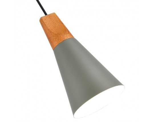 SLE125173-01 Светильник подвесной Серый/Серый, Светлое дерево E14 1*40W