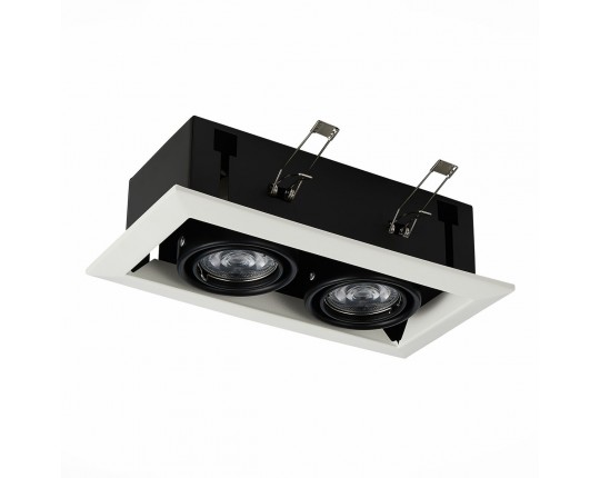 ST250.548.02 Св-к встр. Черный GU10 2*50W  L245xW126xH70 220V Без ламп