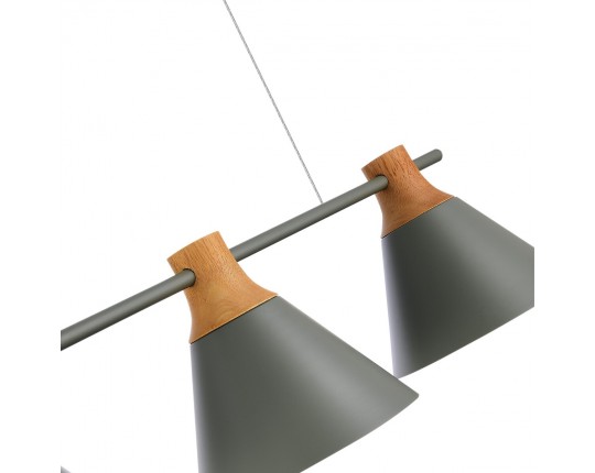 SLE125113-03 Светильник подвесной Серый/Серый, Светлое дерево E27 3*60W