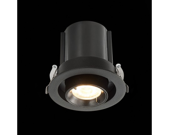 ST702.338.12 Св-к встр. Черный LED 1*12W 3000K 900Lm Ra80 24° IP20 D90xH92 180-240V