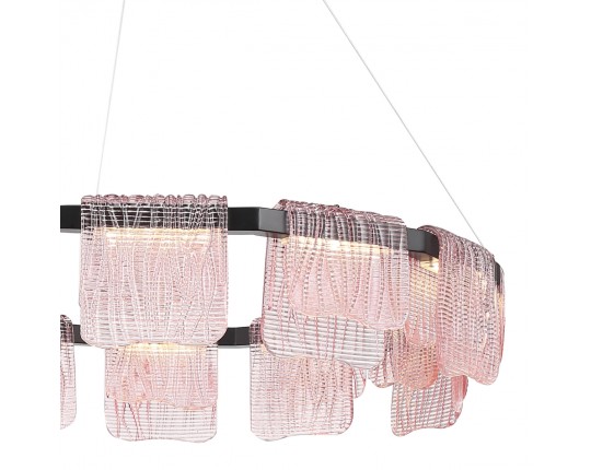 SL6021.403.66 Светильник подвесной ST-Luce черный/розовый LED 1*66W 3000K